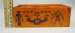 Egypt Wood Puzzle Box Pharaoh Birds Cobra Ankh Gods Hieroglyphs
