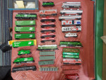 HO large 7 engine Burlington Northern trains