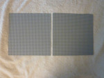 2 Grey Lego extra-large base plates
