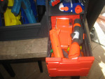 nerf gun lot with rack and ammo