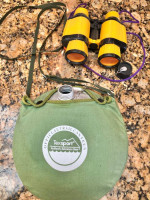 Texsport Official Trail Canteen Aluminum & Toy Binoculars!