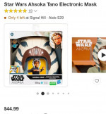 Star Wars Ahsoka Tano Electronic Mask new selling for only $20.