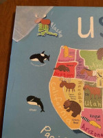 New - Colorful USA Map - 24" x 36"