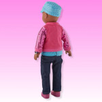 My Life As Survivor Doll Play Set, 9 Pcs. 18". Brown Eyes & Dark Skin