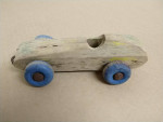 Vintage wood pull toys. Race cars and truck. Lot of 3