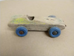 Vintage wood pull toys. Race cars and truck. Lot of 3