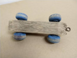 Vintage wood pull toys. Race cars and truck. Lot of 3