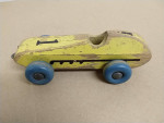 Vintage wood pull toys. Race cars and truck. Lot of 3