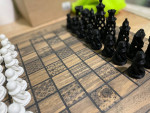 laser engraved chess board