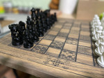 laser engraved chess board