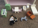 Rare Vintage Pottery Barn Dollhouse w/starter set furniture & dolls