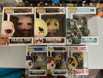 Various Funko pops and Funko keychain pops