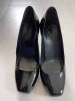 GUCCI Patent Leather Platform Pumps High Heels Shoes 6.5
