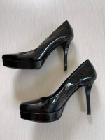 GUCCI Patent Leather Platform Pumps High Heels Shoes 6.5