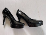GUCCI Patent Leather Platform Pumps High Heels Shoes 6.5