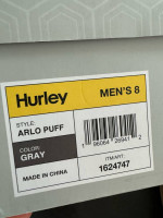 New Hurley Arlo Puff House Shoes- Beand new in box!  Color is gray.