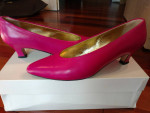 PALOMA Made in Italy Hot Pink / Fuchsia Leather 2” heel Pump Shoes 6.5