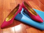 PALOMA Made in Italy Hot Pink / Fuchsia Leather 2” heel Pump Shoes 6.5