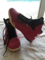 UNDER ARMOUR MICRO-G TORCH BASKETBALL SHOES SZ 8.5. TROPIC PINK°