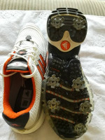 ADIDAS, S-POWERBAND MEN SIZE 7 GOLF SHOES. MINT/LN.