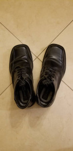 Mens lace Up Black Leather Shoes Alfani 8M Medium
