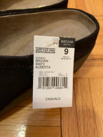 New Thom McAn Alberta Brown Suede Wedges Shoes 9