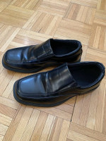 Good Cond. Hunter's Bay Black Boys Big Kids Dress Shoes Size 6