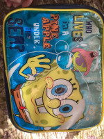Boys size 6 shoes and Spongebob lunch bag