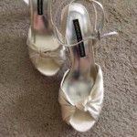 $248 Satin Chinese Laundry Baldwin Satin 8 1/2 Ivory Wedding Shoes