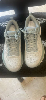 HOKA Men’s Bondi 8 Shoes-Cloud Blue/Ice Flow in Perfect Condition