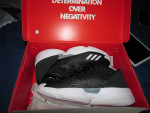 New Adidas Mitchell DON 4 Shoes 9.5 Black Gray White