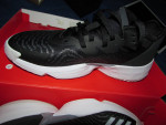 New Adidas Mitchell DON 4 Shoes 9.5 Black Gray White