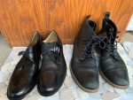 Men size 8.5W Nunn Bush 9M black boots, brown Stacy Adams dress shoes