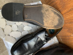 Men size 8.5W Nunn Bush 9M black boots, brown Stacy Adams dress shoes