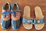 Vintage Duck shoes and Dr Scholls sandals