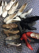 New Ladies Capezio Size 7 Leather Dance Shoes Each/$20  For All LOW heel white p