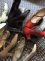New Ladies Capezio Size 7 Leather Dance Shoes Each/$20  For All LOW heel white p