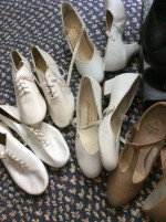 New Ladies Capezio Size 7 Leather Dance Shoes Each/$20  For All LOW heel white p