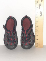 MERRELL Hydro Hiker Athletic Sandals Shoes Youth Sz 10 W - Grey/ Red
