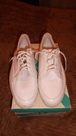 Men Casual White Shoes, Size 10.5