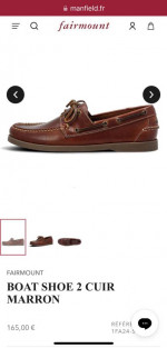Fairmont men’s boat shoes France size 10.5