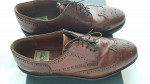 Men's Brown Wing Tip Leather Shoes 11.5