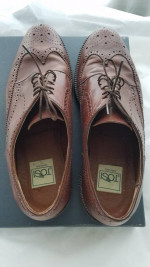 Men's Brown Wing Tip Leather Shoes 11.5