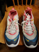 NIKE AIR MAX AXIS SHOES WOMEN 8.5 WHITE MULTICOLOR PRE-OWNED