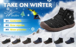 Snow Boots Slip On Shoes Size 7.5 US, 38 Men and Women Faux Fur Lined
