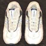 New Balance Walking Sneakers Size 7.5 WW754WB White Blue Leather Shoes
