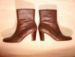 Leather BOOTS. Womens 8 US, 38 EU SHOES. Brown. 2 3/4 High Heels