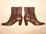 Leather BOOTS. Womens 8 US, 38 EU SHOES. Brown. 2 3/4 High Heels