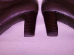 Leather BOOTS. Womens 8 US, 38 EU SHOES. Brown. 2 3/4 High Heels