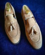 SUEDE, VINTAGE NEIMAN MARCUS CLASSIC BROWN MEN'S LOAFER DRESS SHOES WI